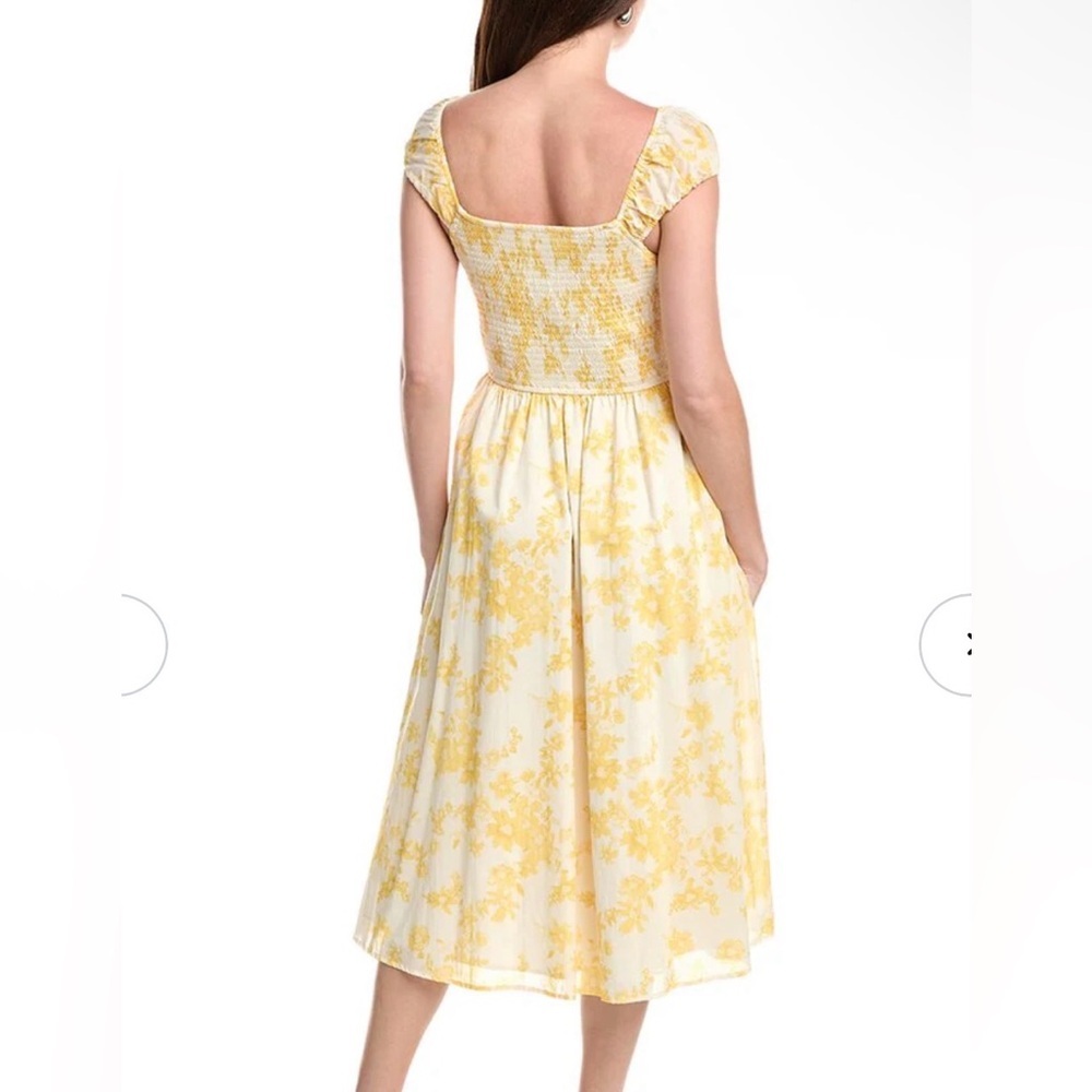 NWT Anthropologie Hutch Malone Midi Dress Size Large in Yellow - Picture 2 of 4